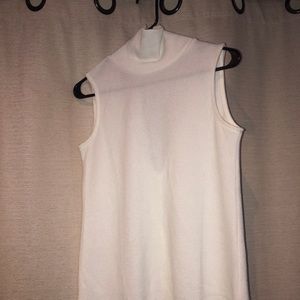 white turtleneck dress